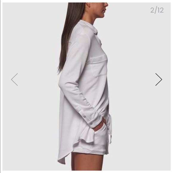 Bleusalt white soft sleep shirt sz 0 preloved - Picture 3 of 6